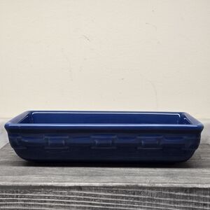 Longaberger Woven Traditions Rectangle Bowl, Cornflower Blue, 8"x4", No Box, NEW